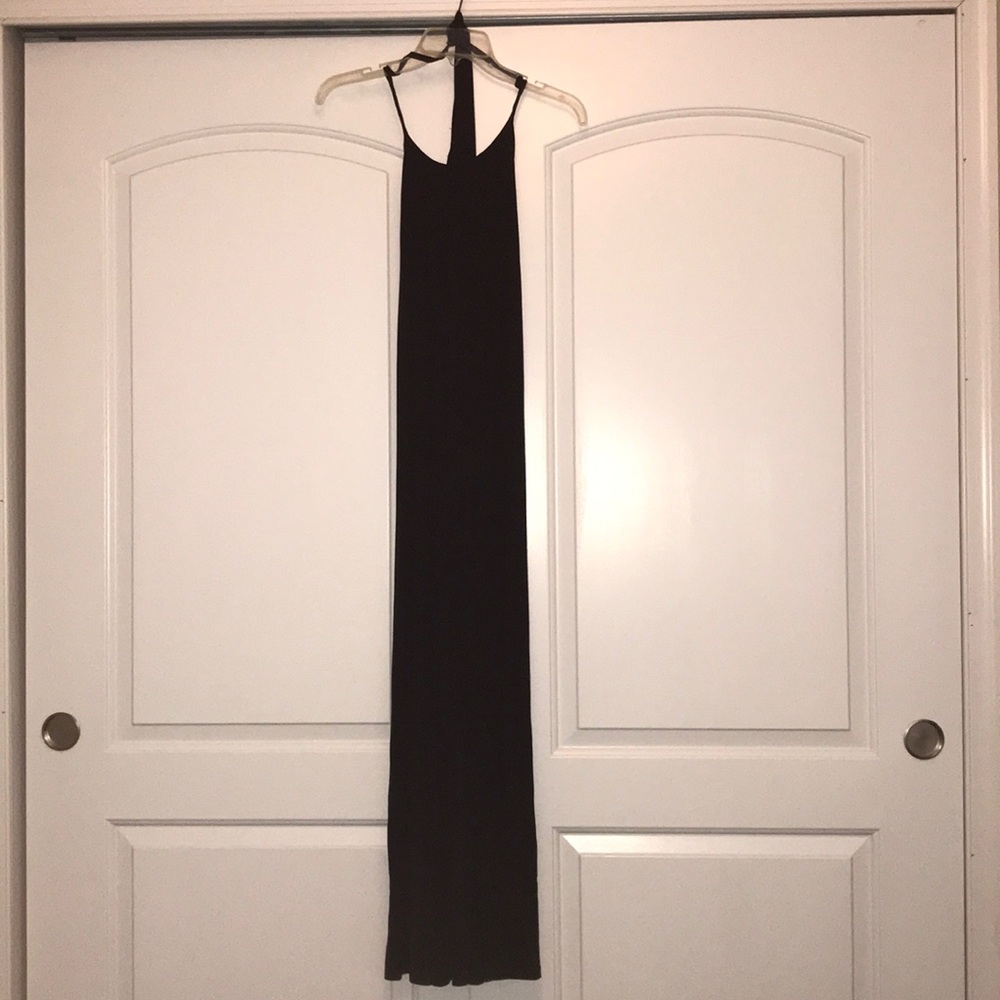Fabletics Neema black halter maxi dress